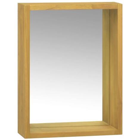 VIDAXL - Specchio Da Parete 60 Cm In Legno Di Teak Rotondo