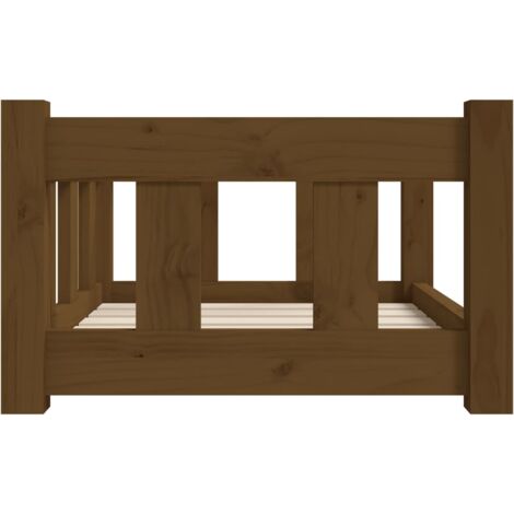 Letto per Cani, Cuccia per Cani Miele 55,5x45,5x28 cm in Legno Massello di  Pino vidaXL 5670