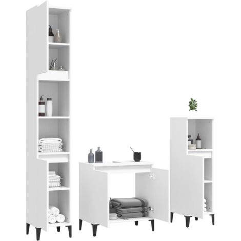 Armadio bagno Scaffale bagno Armadio verticale Maris bianco