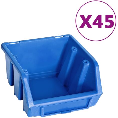 vidaXL Contenitori in Plastica 12 pz 5 L Impilabili