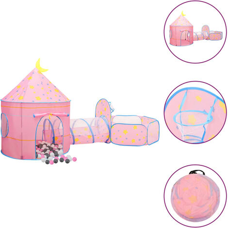 Tenda da Gioco per Bambini Rosa con 250 Palline 301x120x128 cm vidaXL 70901