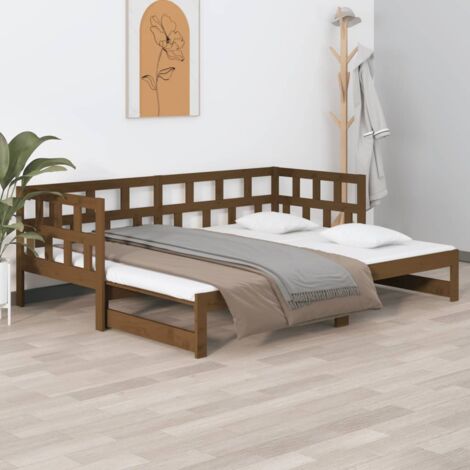 864R - Letto cameretta 120x190 1piazza e mezzo con secondo letto estraibile  e testate personalizzabili.Reti incluse