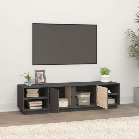 MOBILI 2G - PORTA TV INDUSTRIAL 3 RIPIANI IN LEGNO CON RUOTE L.152