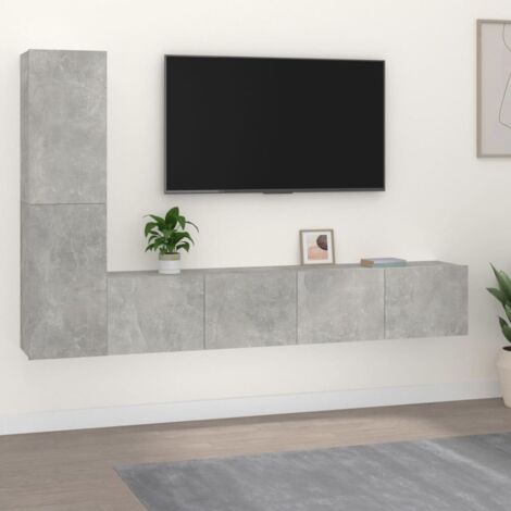 Mobile TV Soggiorno, 150x45x35cm, Per TV fino a 65, Sospeso, da appendere,  Cemento