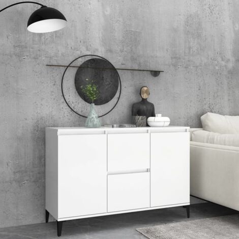 Credenza Madia Buffet da cucina bianca 104x35x70 cm in Truciolato ITD22028