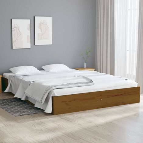 Letto Matrimoniale Moderno Struttura Letto Giroletto Marrone Miele