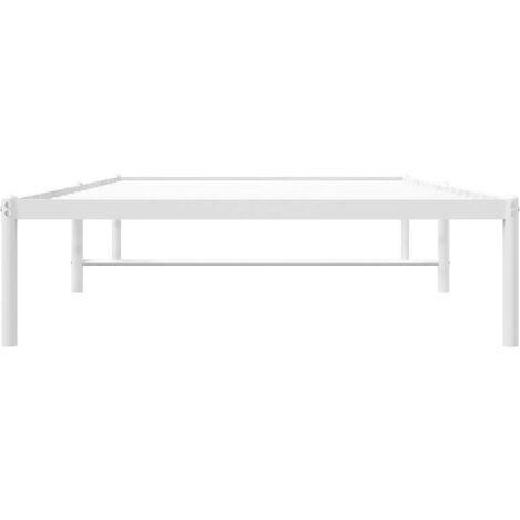 Letto Singolo Moderno Struttura Letto Giroletto in Metallo Bianco 100x200 cm  ITD70283