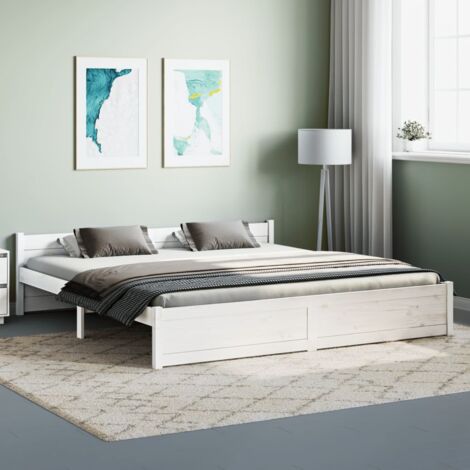 Letto Singolo/Giroletto In Legno Massello Di Pino, Marrone Cera 90x190 Cm - Struttura Robusta Con Testiera