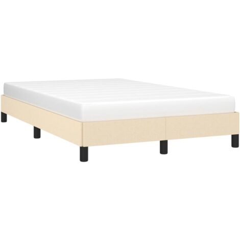 Letto Matrimoniale Moderno Struttura Letto Giroletto Crema 120x200 cm in  Tessuto ITD87435