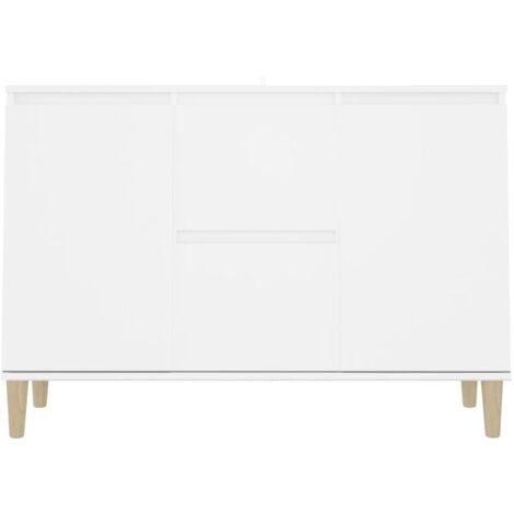 Credenza Madia Moderna  Buffet da cucina  Bianca 103,5x35x70 cm in Truciolato ITD37921