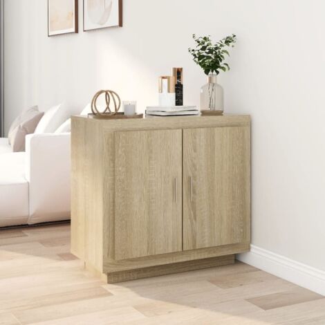 Credenza Madia Moderna Buffet da cucina Rovere Sonoma 80x40x75 cm in Legno Compensato ITD17486