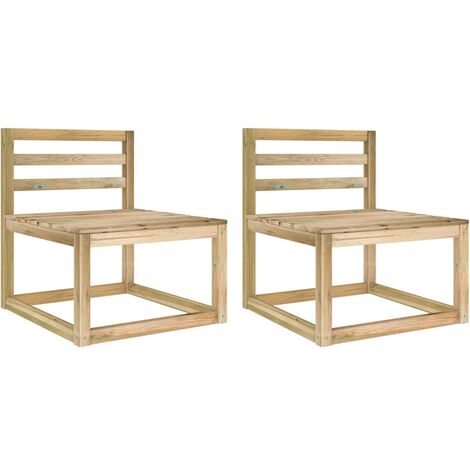Set 2 Divani Angolari Da Giardino In Legno Di Pino - Stile Pallet 64x64x70 Cm - Foto 14