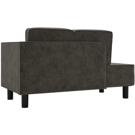 Divano Letto  Clic Clac Sofa da soggiorno  con Cuscini e Capezzale Grigio Scuro in Velluto ITD73191