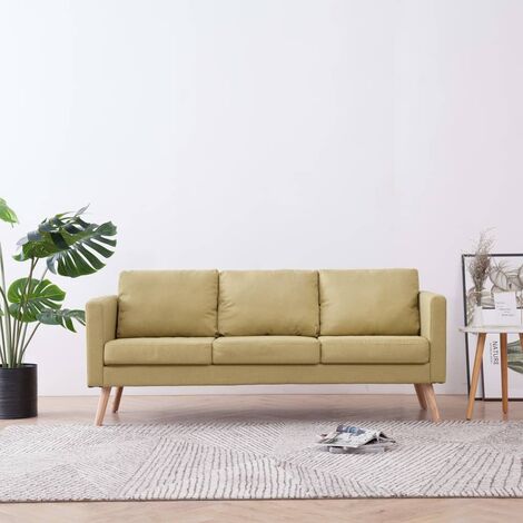 Divano a 3 Posti Divano fisso Sofa da soggiorno in Tessuto Verde ITD68367