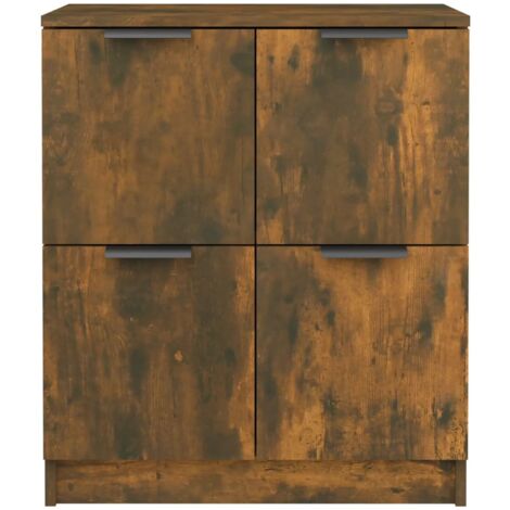 Credenza Madia Moderna Buffet da cucina Rovere Fumo 60x30x70 cm in Legno  Multistrato ITD94239