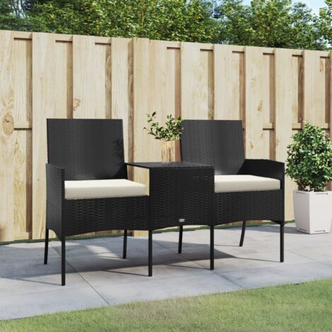 Divano Centrale Da Giardino Divano Da Esterno Con Cuscini In Polyrattan Grigio Itd55029 Grigio 70467365