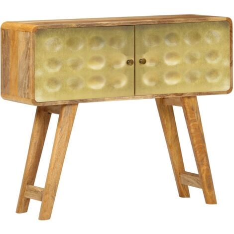 Credenza vintage in legno di mango massello con top gold