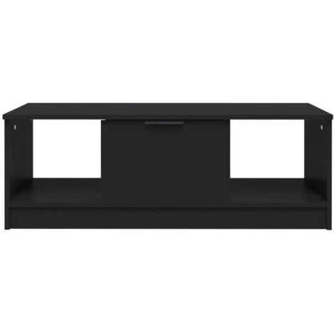 Tavolino da Salotto Tavolino da Caffè Tavolino Basso da Divano Salotto Nero  102x50x40 cm in Legno Multistrato CGT95979 MaisonChic