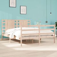 Letto matrimoniale Moderno Struttura Letto Giroletto 120x190 cm 4FT Small  Double in Legno Massello ITD50444