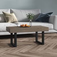 Maison Exclusive - Tavolino Salotto Marrone Scuro e Nero 90x45x45cm in MDF  e Ferro