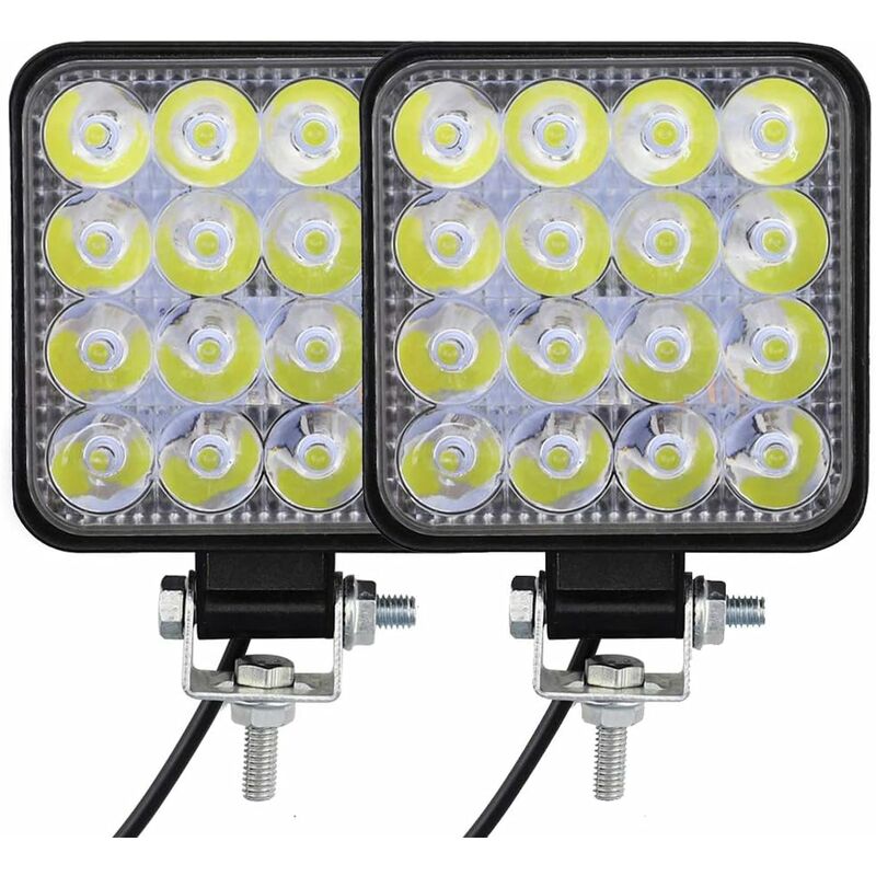 2 x 48W luci da lavoro luci fuoristrada luci per auto a LED luci da lavoro  fari per auto luci di revisione per SUV luci da lavoro UTV camion per  escavatori per trattori