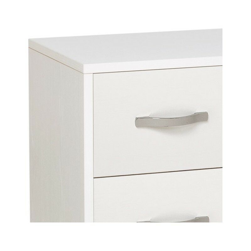 Cassettiera cameretta bianco frassinato con 3 cassetti in legno nobilitato.  Mobile settimino ideale per camerette e