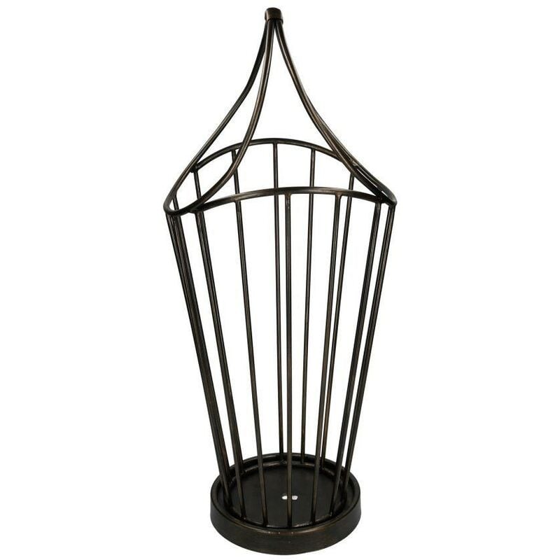 King Home PORTAOMBRELLI TONDO NERO DROPS in metallo verniciato �18x46h cm