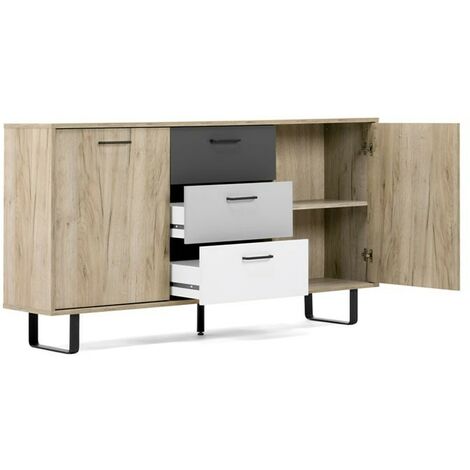 5five - mix n modul effetto rovere grigio 2 ripiani