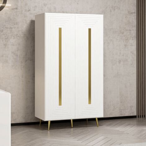 Armadio Multiuso 37x180H cm Bianco opaco con un'anta Bianco