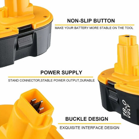 2 Batterie 18V 3.6Ah Per Dewalt - Ricambio NI-MH Compatibile Con DC9096, DC9098 E Altri Modelli - Foto 11