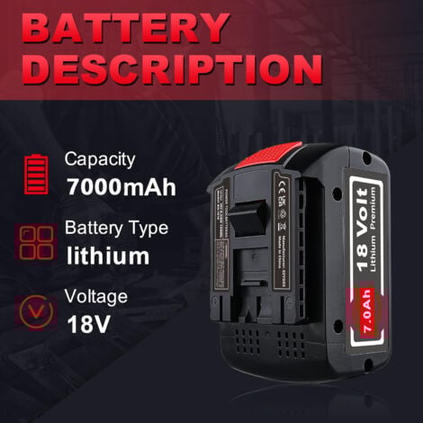 2X 7.0Ah für Bosch GBA 18V Ersatzakku Professional GSR GSB BAT618 BAT609 BAT620