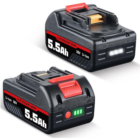 Batterie de Remplacement 5,0 Ah pour Makita 18V BL1860 BL1820 BL1830B BL1840B BL1850B BL1815B BL1835B LXT400 Li-ION LXT Batterie avec indicateur LED pour Tous Les Outils électriques Makita 18V