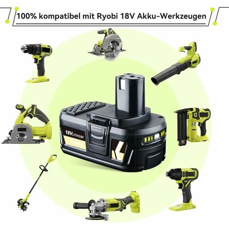 Bateria Ryobi Bateria 18v 2Pack P108 Battery Replacement For