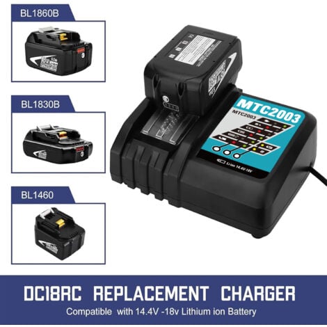 2X Akku 18V 5.0Ah Ersatzakku für Makita akku 18V+DC18RF Ladegert kompatibel mit BL1860 BL1860B BL1850 BL1850B BL1840 BL1830 BL1820 LXT400 DC18RA DC18RC DC18RD