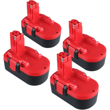PDstation 4x4.8Ah BAT181 Akkus kompatibel mit Bosch PSB 18 VE 2, PSR 18 VE-2 Elektrowerkzeug Ersatz für Bosch 2607335536 BAT181 BAT025 BAT026 BAT160 BAT180 BAT189 (4800 mAh, NiMH, 18 V) (1/5)