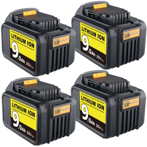 4-Pack Für DeWalt Akku 18V 9,0 Ah XR Li-Ion Batterie DCB182 DCB205-2