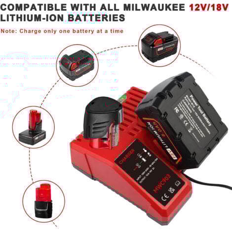M12 & M18 Batterie Schnelle Ladegerät Ladegerät Für Milwaukee M12-18C 12V-18V 48-59-1812 M12-18FC