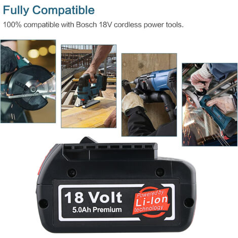 4X 5Ah Akku für Bosch 18V Professional GBA GSR GSB BAT618 BAT609 BAT620