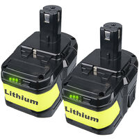2Stück 9,0Ah Ersatzakku für Ryobi 18V P108 Akku Li-ion Batterie Ryobi ONE+ RB18L50 RB18L40 RB18L25 BPL-1815 BPL-1820G BPL18151 BPL1820 P104 P105 P107 mit LED-Anzeige
