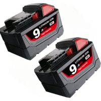 2Stück 18V Für Milwaukee M18 Akku M18B6 XC 9.0 Ah Li-Ion 48-11-1860 48-11-1852 M18B 48-11-1840 48-11-1828 48-11-1820 48-11-1815 48-11-1850
