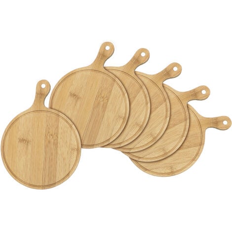 Mini set da 6 taglieri in bambù - rotondo / Ø 14 cm - Piccolo piatto da  portata in