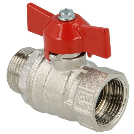 Valvola A Sfera A Foro Pieno Con Maniglia Rossa E Blu – Ottone, 15-28mm – Per Acqua E Riscaldamento