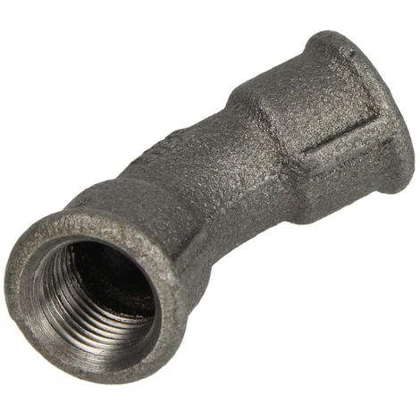 Gomito Malleabile 45°, 26x34, Maschio Femmina Nero - Foto 2