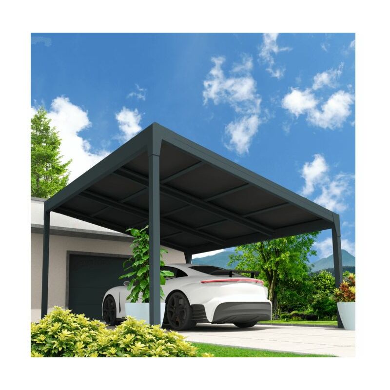 Tente garage carport acier galvanisé PE haute densité vert - Brico
