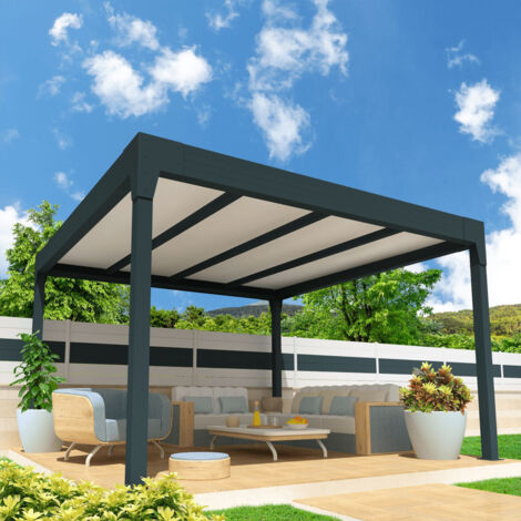 Pergola isotoit® MODERN îlot Gris anthracite 6,26x4,00m (1/5)
