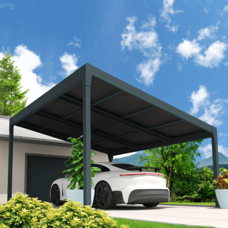 Carport solaire ENERGY 1 pente Gris anthracite 5,384x3,515m 3600W (1/5)