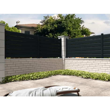 Clôture Brise vue Gris anthracite L 1911 x H 886 mm 6 lames (1/2)