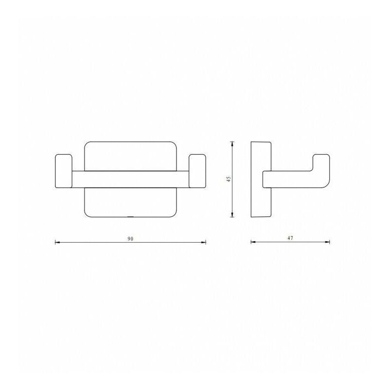 Appendini appendino easy cromo 5x5x5 cm arreo bagno 959001 feridras