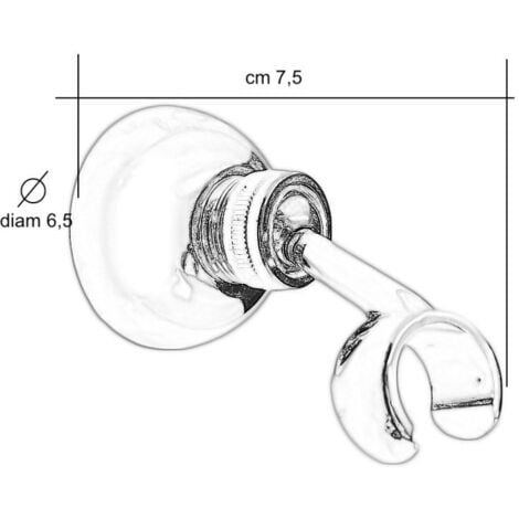 Supporto per doccia in ottone esterno stile tondo, con fissaggio