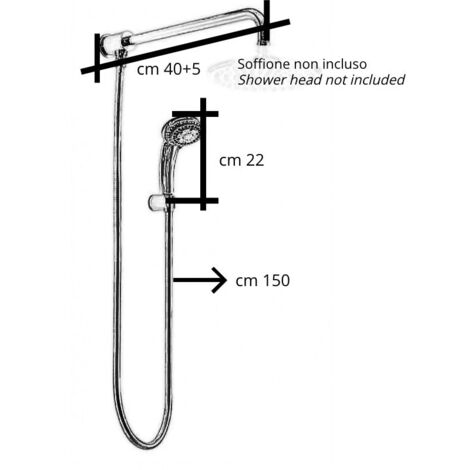 Braccio Doccia Con Deviatore Damast Aries 15700 Cromo - Foto 3